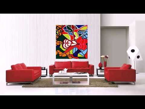 red sofa/canapé rouge #inspiration #decoration #homedecor