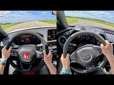 2023 Honda Civic Type R vs. 2023 Camaro SS 1LE - POV $45k Track Comparison