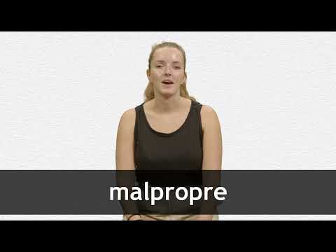 How to pronounce MALPROPRE in French
