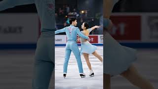 Grace in Motion: Ice Dance of Elegance and Power ❄✨  #figureskating #shortvideo #acrobatics  #dancer