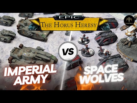 EPIC 30K Battle Report - Imperial army vs Space Wolves 2500 points