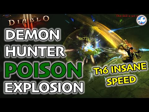 INSANE Poison Explosion Demon Hunter T16 and Bounty Build (Diablo 3 Season 25 - Soul Shard Guide)