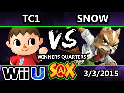 S@X - TC1 (Yoshi, Villager) Vs. Snow (Fox) SSB4 Winners Quarters - Smash wii U - Smash 4