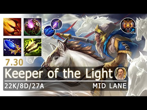 Keeper of the Light Mid Lane | Dagon 5 + Octarine KOTL | Dota 2 Immortal Gameplay | Patch 7.30