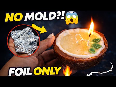 NO MOLD?! I Made This Hyper-Realistic Candle with FOIL 🤯