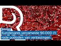 Tienduizenden stempotloden gaan een kunstwerk opleveren: dit is het ontwerp van Christine Saalfeld
