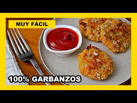 🔶 Como hacer NUGGETS DE GARBANZO veganos - receta MUY FÁCIL