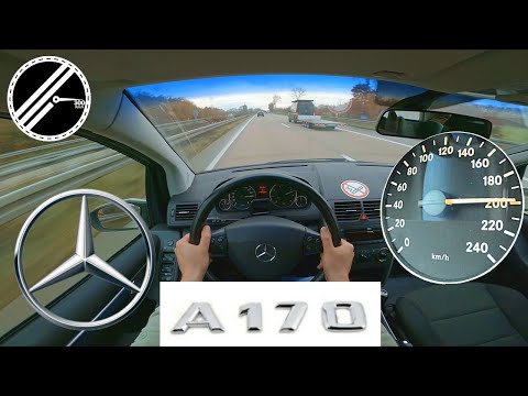 Mercedes-Benz A170 169 116 PS Top Speed Drive On German Autobahn No Speed Limit POV