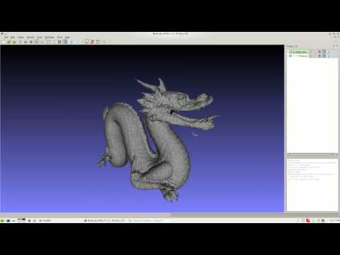 Mean curvature flow of Stanford dragon