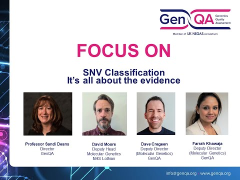 FOCUS ON 'SNV Classification - It's all about the evidence!' on 25th April 2022