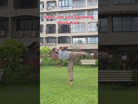 Fake Jab and Spinning Hook Kick Martial Arts Tutorial #martialarts #selfdefense #tutorial #shorts