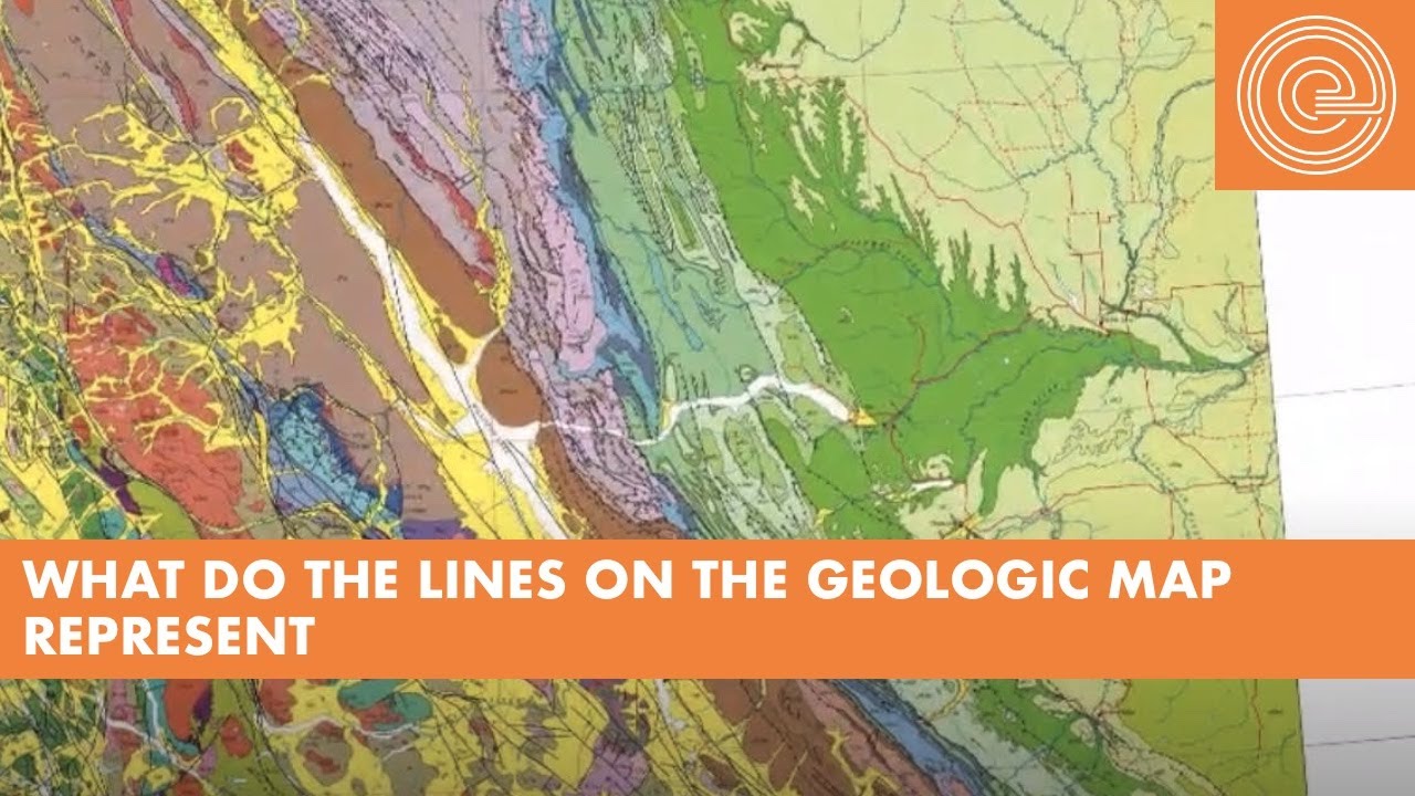 What do the lines on a geological map represent?