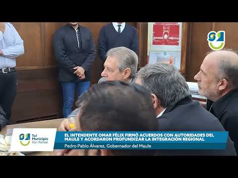 🟢EL INTENDENTE OMAR FÉLIX FIRMÓ ACUERDOS CON AUTORIDADES DEL MAULE🟢#SanRafael#Municipalidad