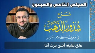 صورة المجلس الخامس والسبعون من شرح شذور الذهب - أنس عزت آغا