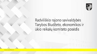 2026-09-24 Biudžeto, ekonomikos ir ūkio reikalų komiteto posėdis