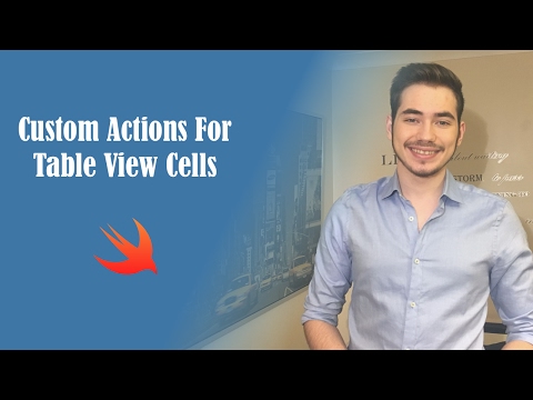Custom UITableViewCell Actions (Swift 3, Xcode 8.2)