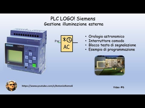 PLC Siemens LOGO 8! Programmazione gestione luci esterne