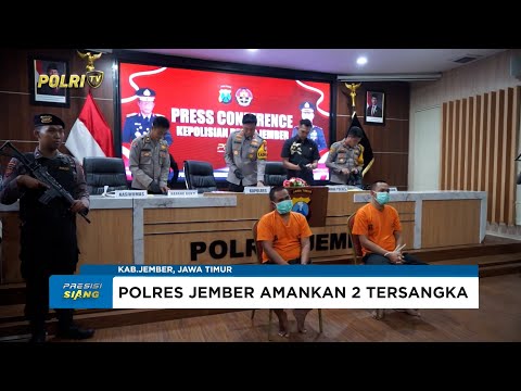 POLRES JEMBER AMANKAN PELAKU PEMBUNUHAN BURON 12 TAHUN