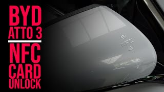 Use the NFC card to lock/unlock the car | BYD ATTO 3