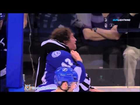 Ryan Malone punches Alexei Emelin Feb 28, 2012