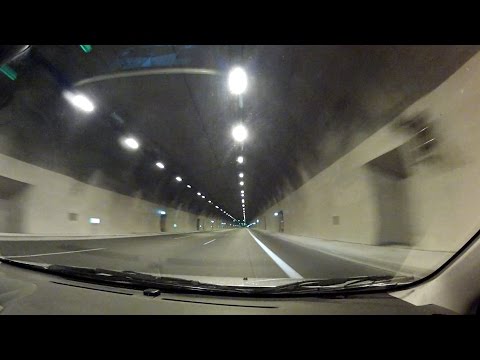Olympia Odos on a rainy night, Greece (freeway / motorway driving) - onboard camera