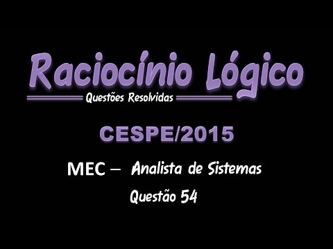 2015/MEC - Analista de Sistemas - Questão 54