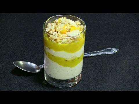 Mango Fruit and Yogurt Parfait - Healthy Dessert Recipe Video | Show Me The Curry