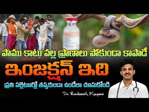 Snake Bite | Life Saving Injection | Snake Venom Antiserum | Health Center | Dr. Ravikanth Kongara