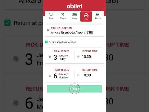 obilet: Otel Uçak Otobüs Araç