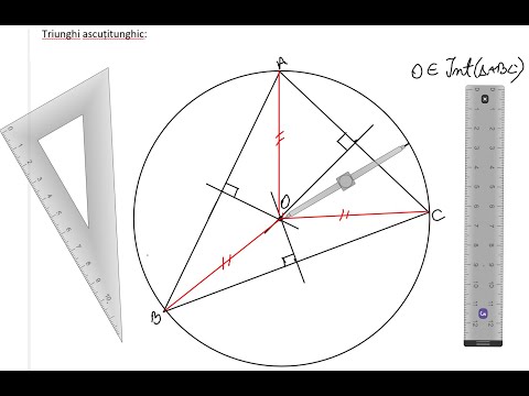 Important lines in a triangle. The median. The circumscribed circle of the triangle.