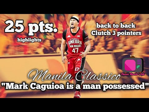 MARK CAGUIOA  | 25 PTS | back to back Clutch 3s| VS SAN MIG COFFEE HIGHLIGHTS
