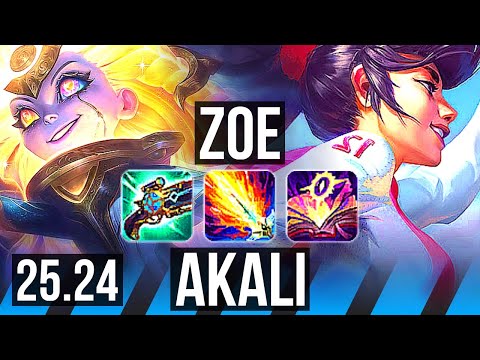 ZOE vs AKALI (MID) | 15/0/10 | KR Master | 25.24