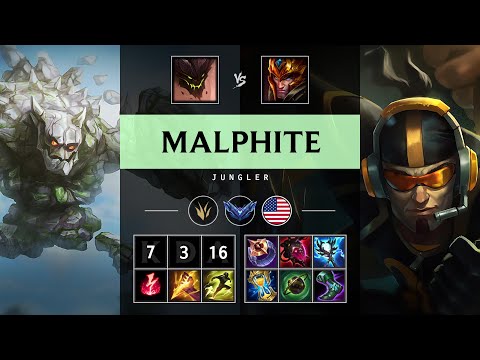 Malphite Jungle vs Jarvan IV - NA Diamond Patch 25.16