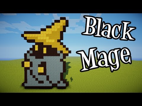 EPIC Minecraft Black Mage Pixel Art Tutorial!!