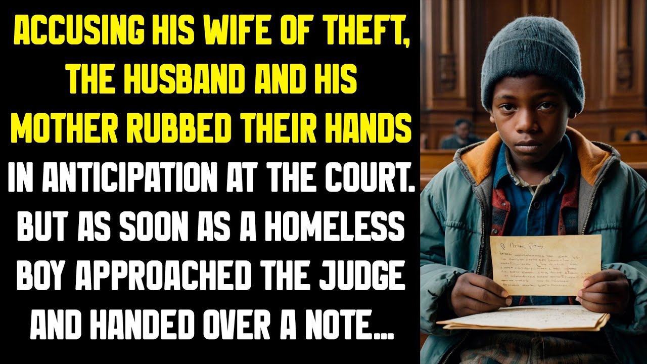 The husband accused his wife of theft. But when a homeless boy brought a note to the judge...