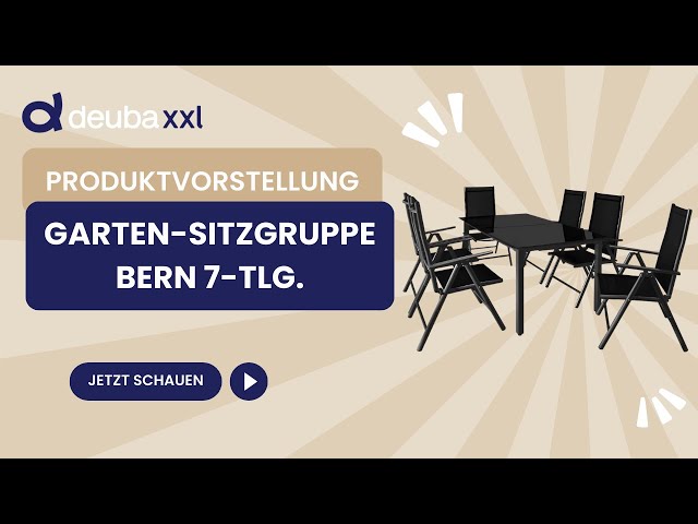 Video teaser for CASARIA® Garten-Sitzgruppe Bern 7-tlg. Anthrazit Alu WPC Tischplatte