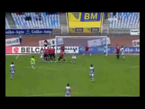Gol Bravo de falta - Portero Real Sociedad