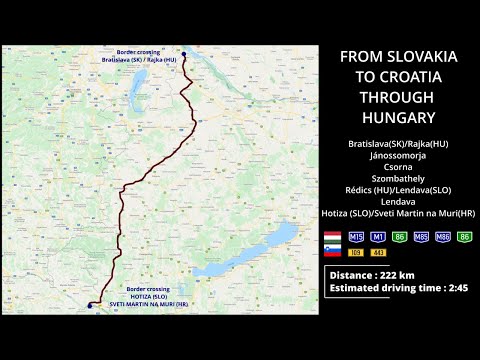 Driving from Slovakia to Croatia through Hungary