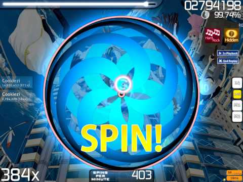 [osu!] Cookiezi - Hommarju feat. Latte - masterpiece [Insane] HD+HR "+DT" (No TimeWarp POV)