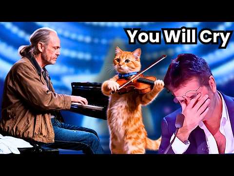 Homeless Man and His Cat Play piano/Violin Duet—The Judges Have Never Cried This Hard!