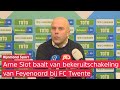 Arne Slot na FC Twente-Feyenoord (2-1): 'Beide teams hebben tot de laatste seconde hard gevochten'
