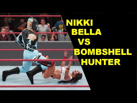 WWE 2K18 Nikki Bella vs Bombshell Hunter - Knockout Mixed Match