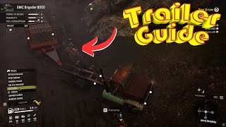 Snowrunner Trailer Guide | How to get Trailer | How to delete and detach the Trailer