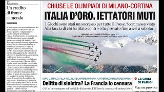 RASSEGNA STAMPA 23 FEBBRAIO 2026. QUOTIDIANI NAZIONALI ITALIANI  PRIME PAGINE DEI GIORNALI DI OGGI