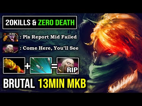 HOW TO SOLO MID WINDRANGER First Item 13Min MKB 100% Deleted Invoker with Nonstop Raining Arrow DotA