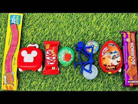 ASMR Most Popular Candys / some lots of colorful rainbow lollipop candy / unpacking chocolate eat