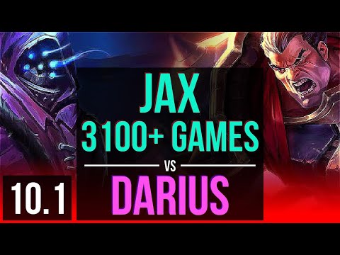 JAX vs DARIUS (TOP) | 3100+ games, Triple Kill, KDA 6/0/2, Dominating | Korea Diamond | v10.1