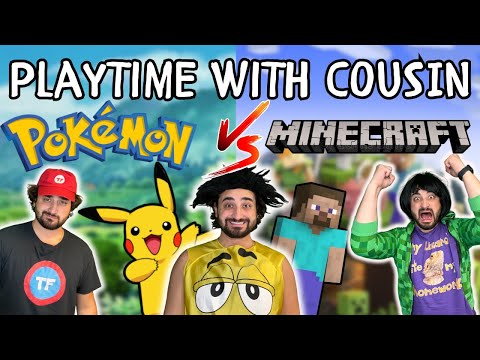 Pokemon Vs Minecraft! | Playtime w/ Cousin