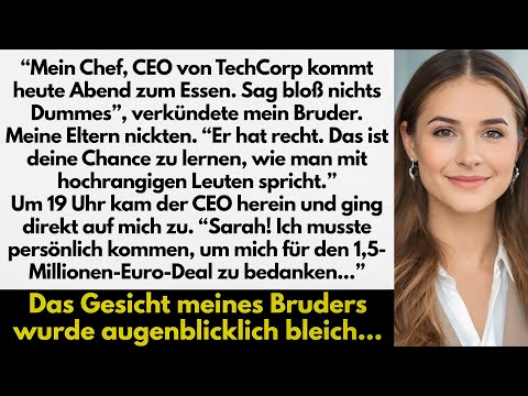 Mein Bruder prahlte: "Mein Chef kommt heute Abend zum Essen. Sag nichts Dummes." Und dann...