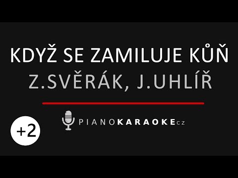 Zdeněk Svěrák a Jaroslav Uhlíř - Když se zamiluje kůň (Vyšší tónina) | Piano Karaoke Instrumental